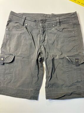 Kuhl Women's Slate Gray Cargo Shorts with Utility Pockets
